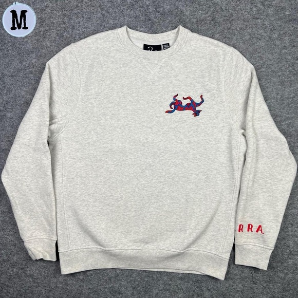 Parra Upside Dog Race Embroidered Crewneck Sweatshirt - Picture 1 of 7